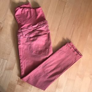 H&M maternity jeans size 8 red faded